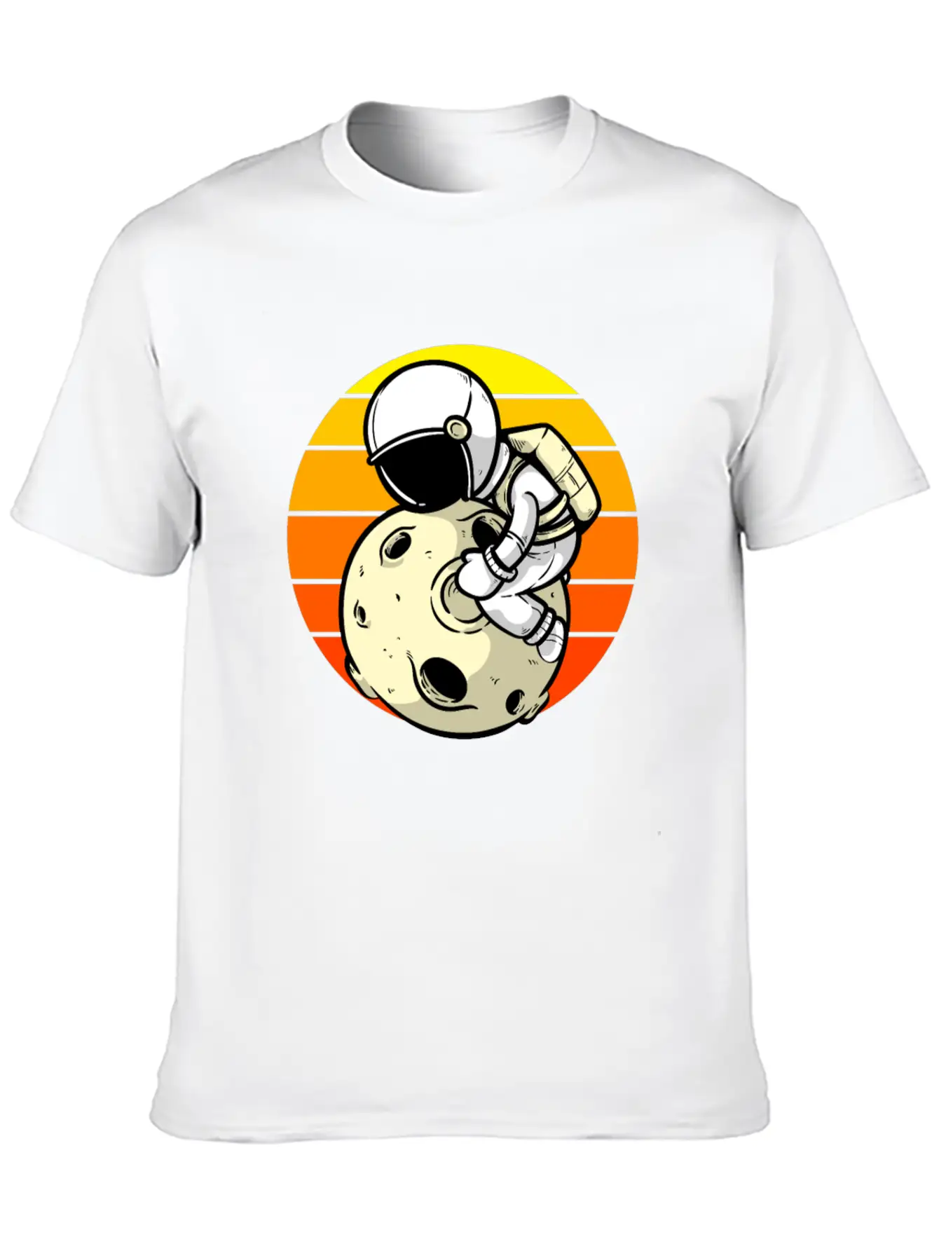 Astronaut Sunset Planet Classic Cotton Tee – Unisex Comfort For Any Season