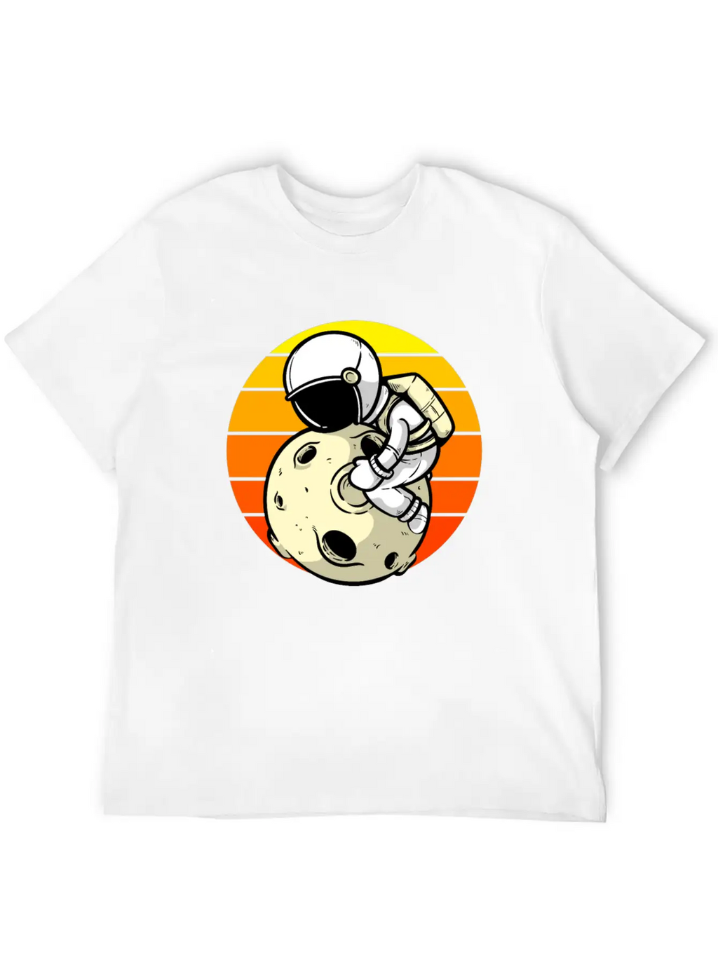 Astronaut Sunset Planet Classic Cotton Tee – Unisex Comfort For Any Season