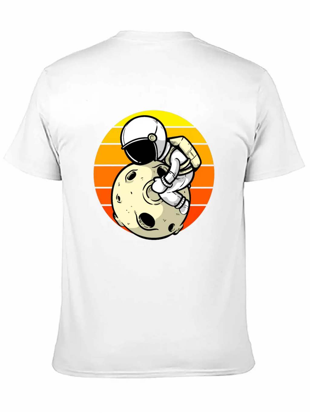 Astronaut Sunset Planet Classic Cotton Tee – Unisex Comfort For Any Season