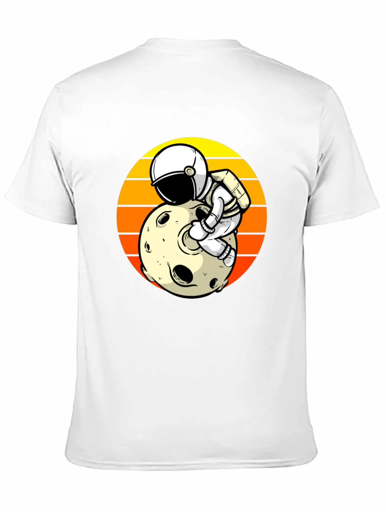 Astronaut Sunset Planet Classic Cotton Tee – Unisex Comfort For Any Season