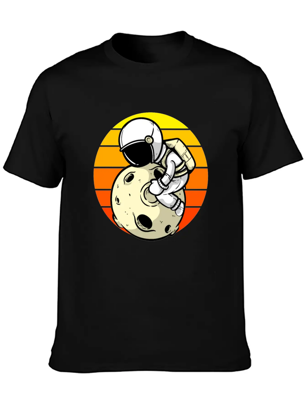 Astronaut Sunset Planet Classic Cotton Tee – Unisex Comfort For Any Season