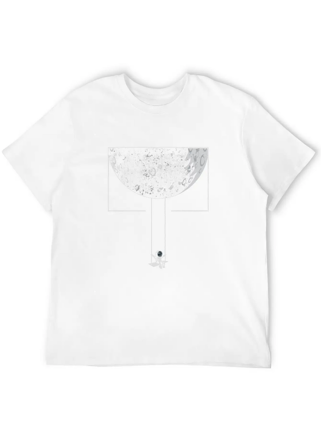 Astronaut With Swing In Space & Planets Modern Fit Casual T-Shirt – Clean And Versatile Design