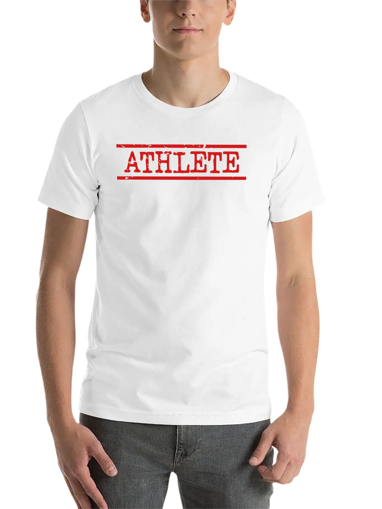 Athlete Distressed Essential Cotton Tee For Daily Outfits – Unisex Style