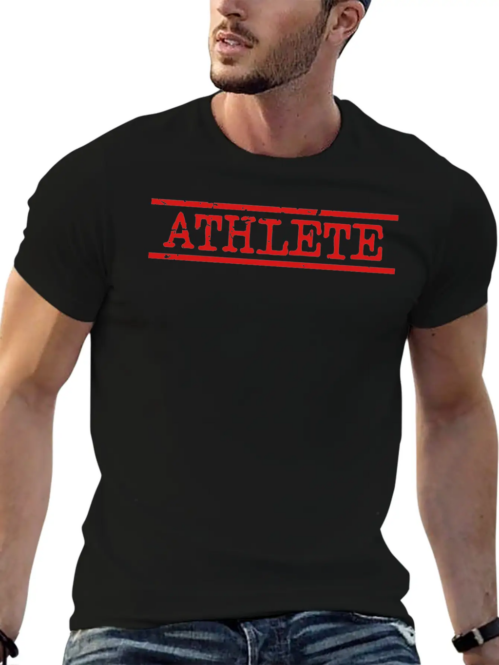 Athlete Distressed Essential Cotton Tee For Daily Outfits – Unisex Style