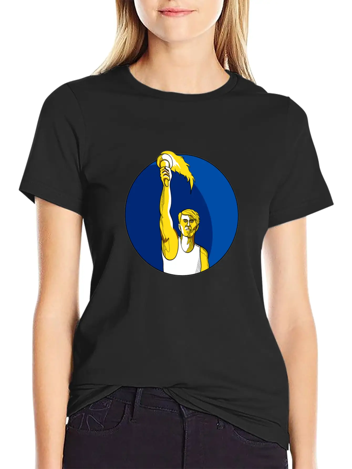 Athlete With Flaming Relaxed Everyday Tee – Lightweight And Durable Cotton