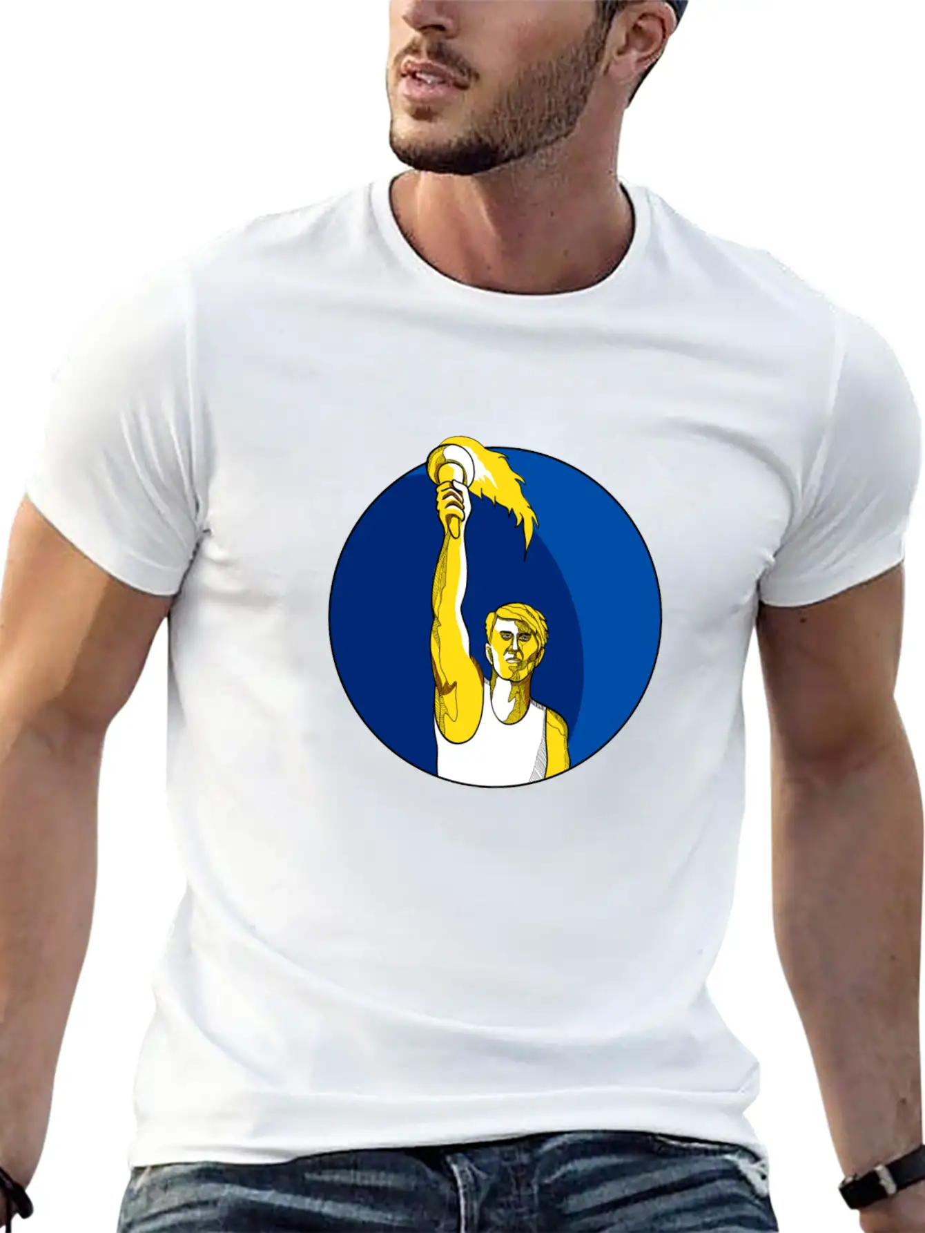 Athlete With Flaming Relaxed Everyday Tee – Lightweight And Durable Cotton