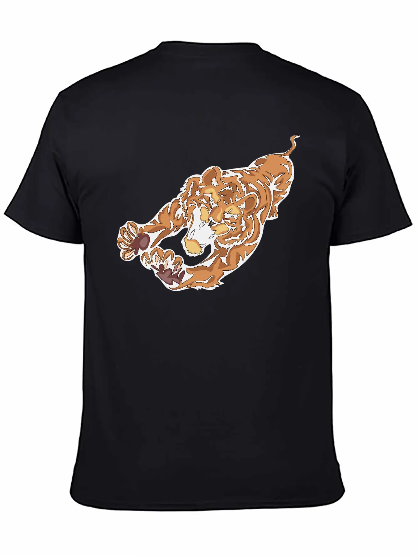 Attacking_lion_in_air Relaxed Everyday Tee – Lightweight And Durable Cotton