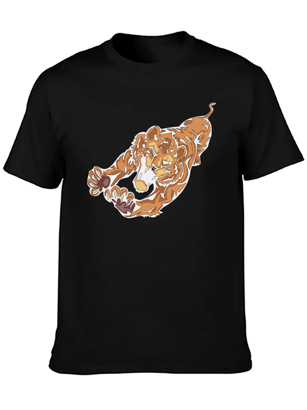 Attacking_lion_in_air Relaxed Everyday Tee – Lightweight And Durable Cotton