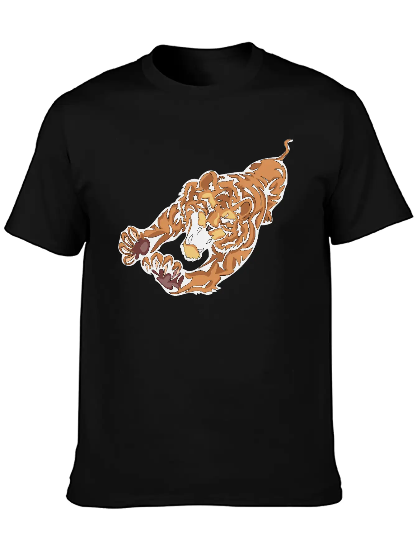 Attacking_lion_in_air Relaxed Everyday Tee – Lightweight And Durable Cotton