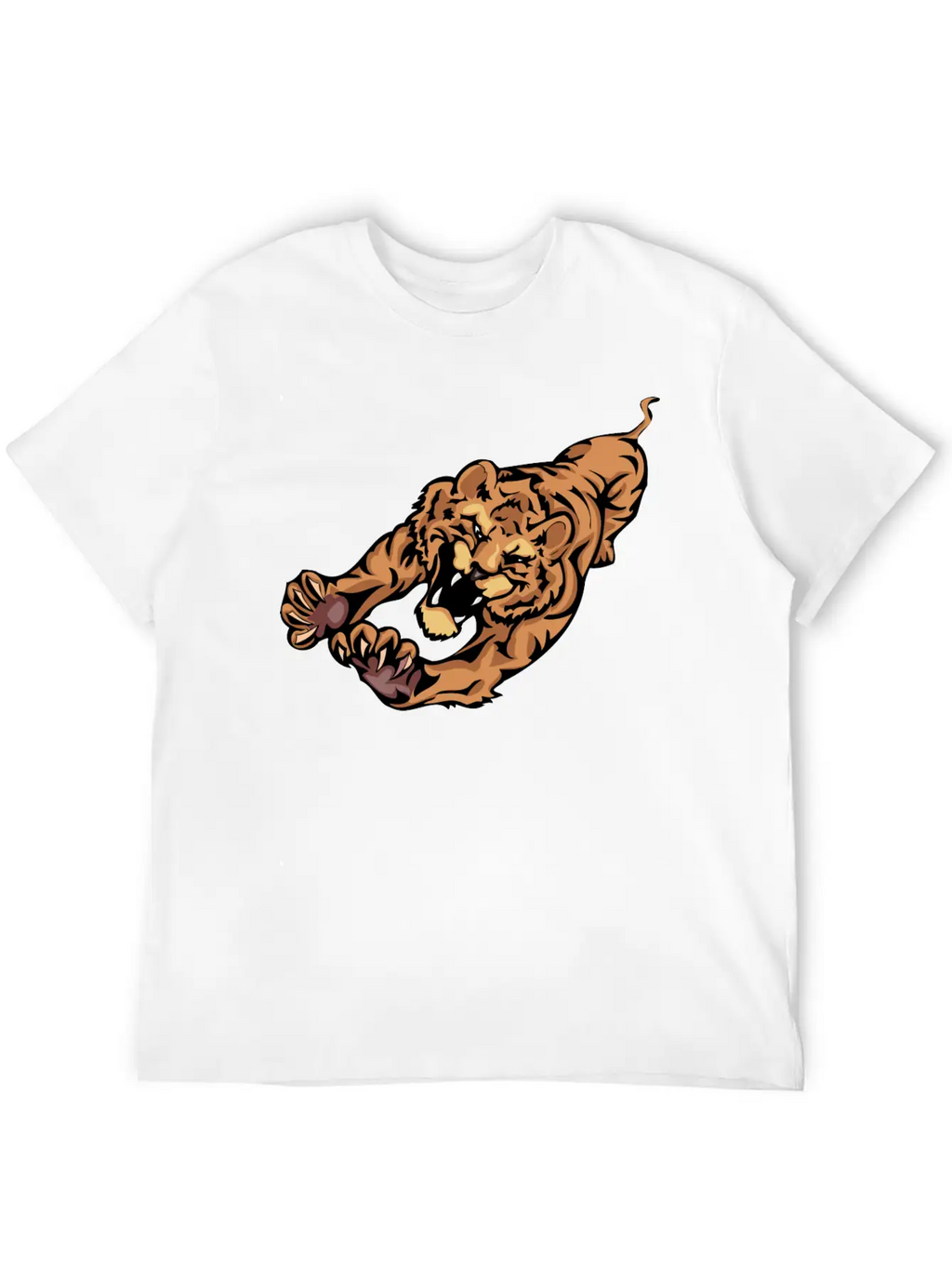 Attacking_lion_in_air Relaxed Everyday Tee – Lightweight And Durable Cotton