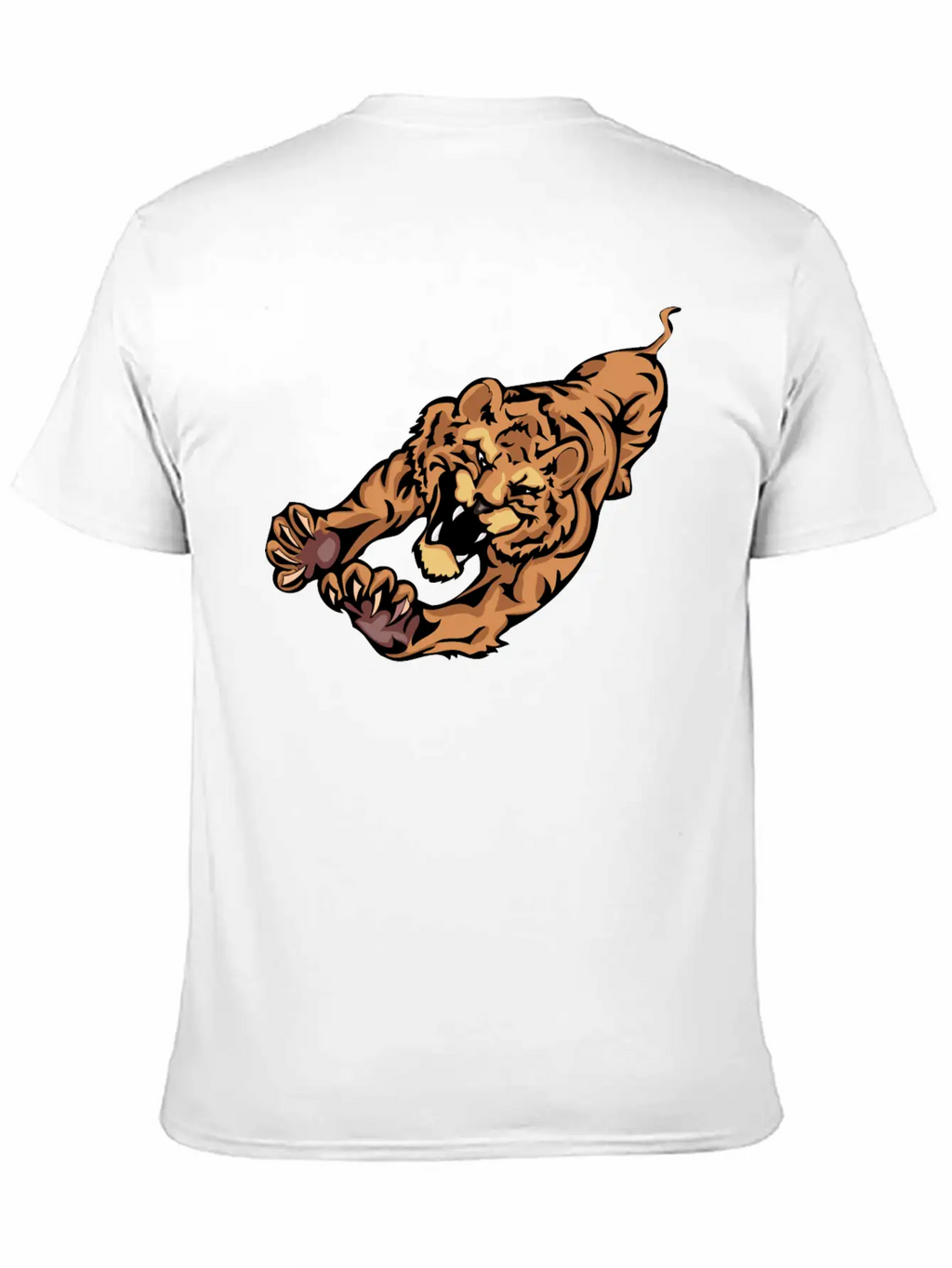 Attacking_lion_in_air Relaxed Everyday Tee – Lightweight And Durable Cotton