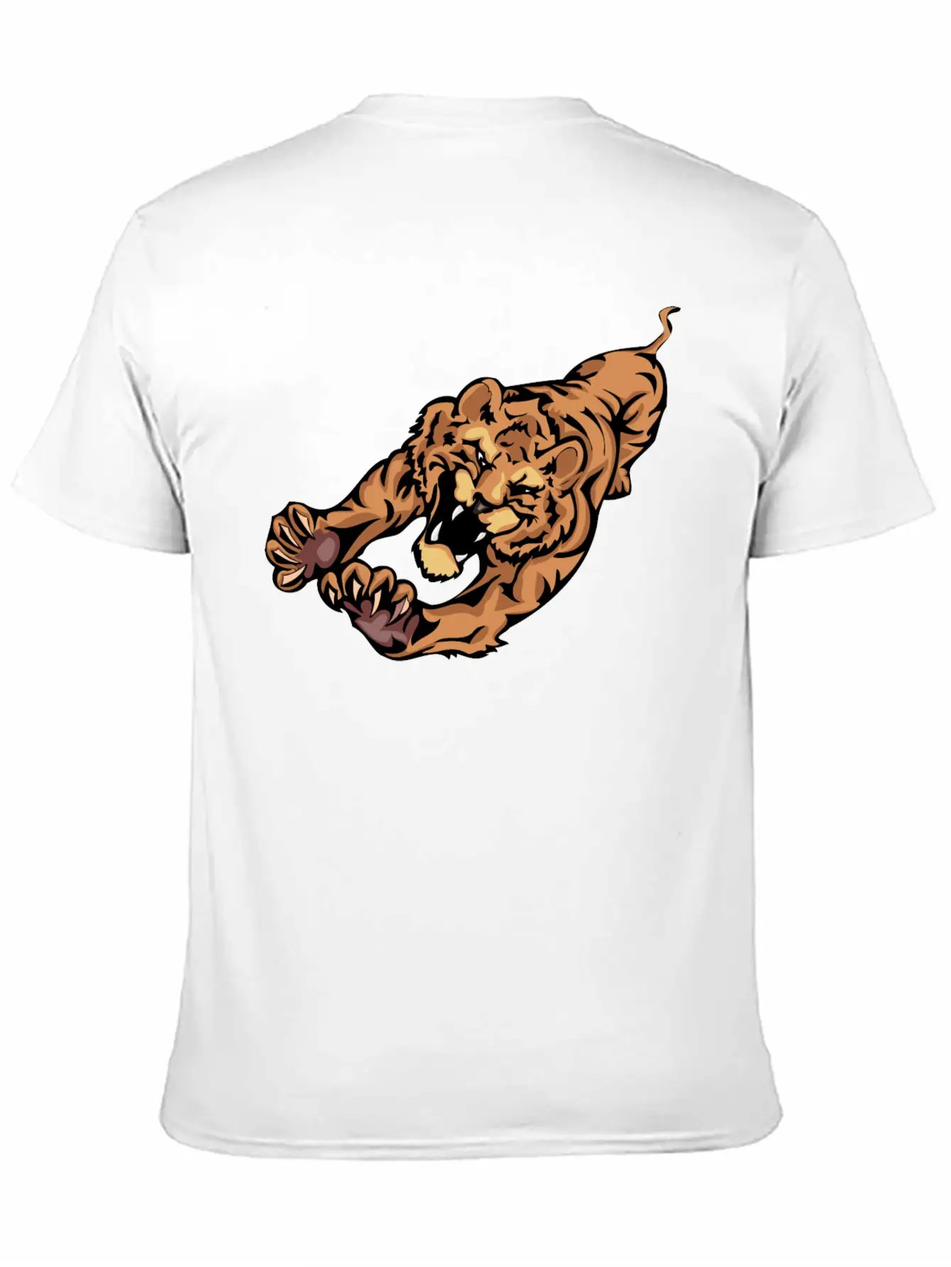 Attacking_lion_in_air Relaxed Everyday Tee – Lightweight And Durable Cotton