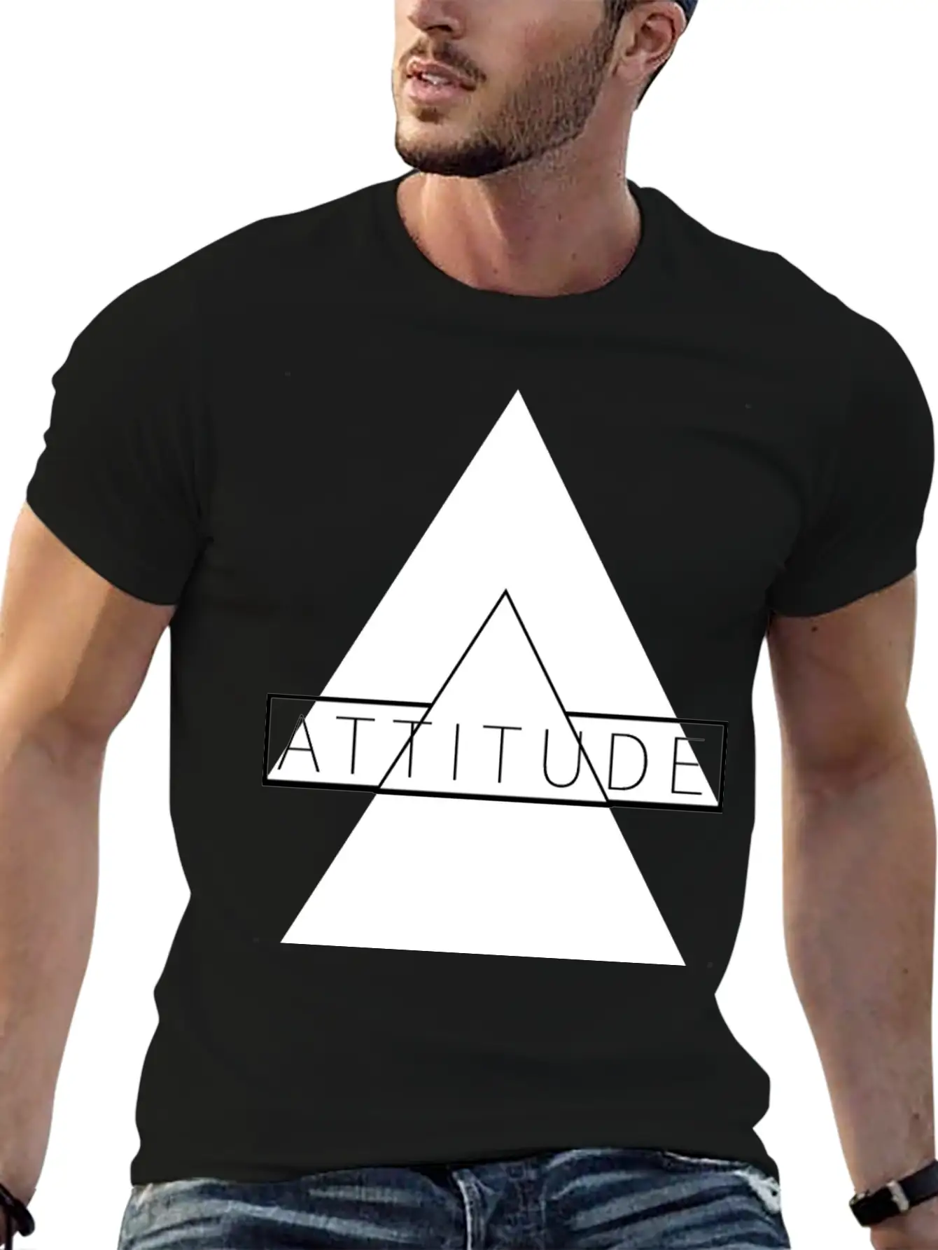 ATTITUDE HIGH, ATTITUDE UP, Personality T Shirt Breathable Graphic T-Shirt – Perfect For Casual Days