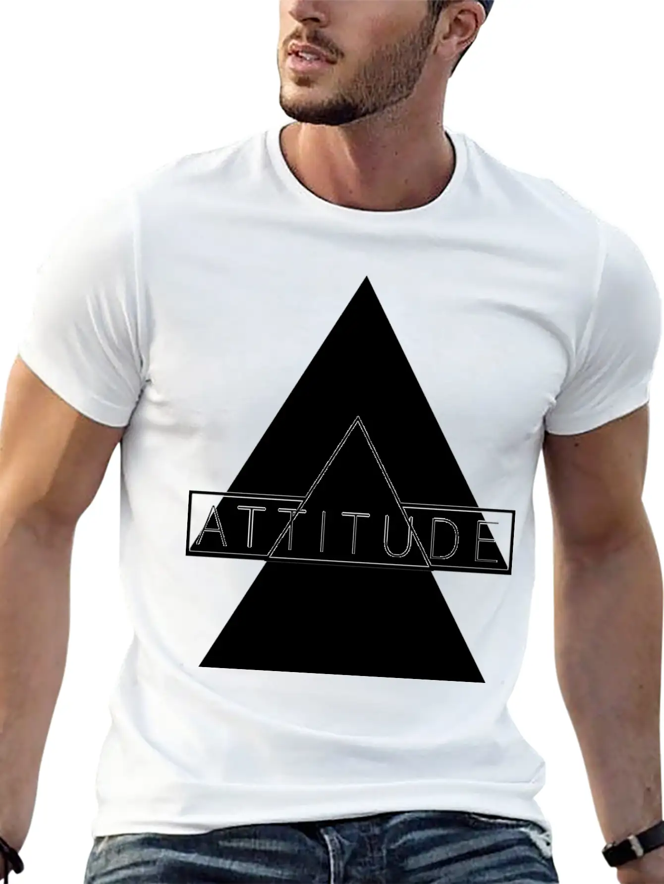 ATTITUDE HIGH, ATTITUDE UP, Personality T Shirt Breathable Graphic T-Shirt – Perfect For Casual Days