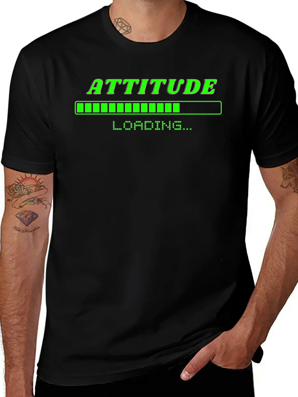 Attitude Loading Breathable Soft Cotton T-Shirt – Timeless Casual Look