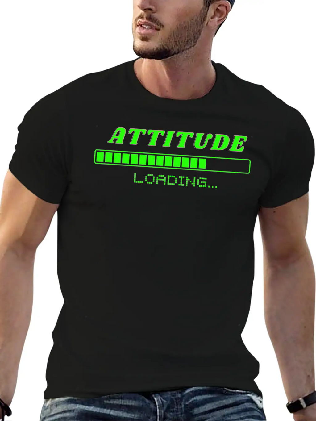 Attitude Loading Breathable Soft Cotton T-Shirt – Timeless Casual Look