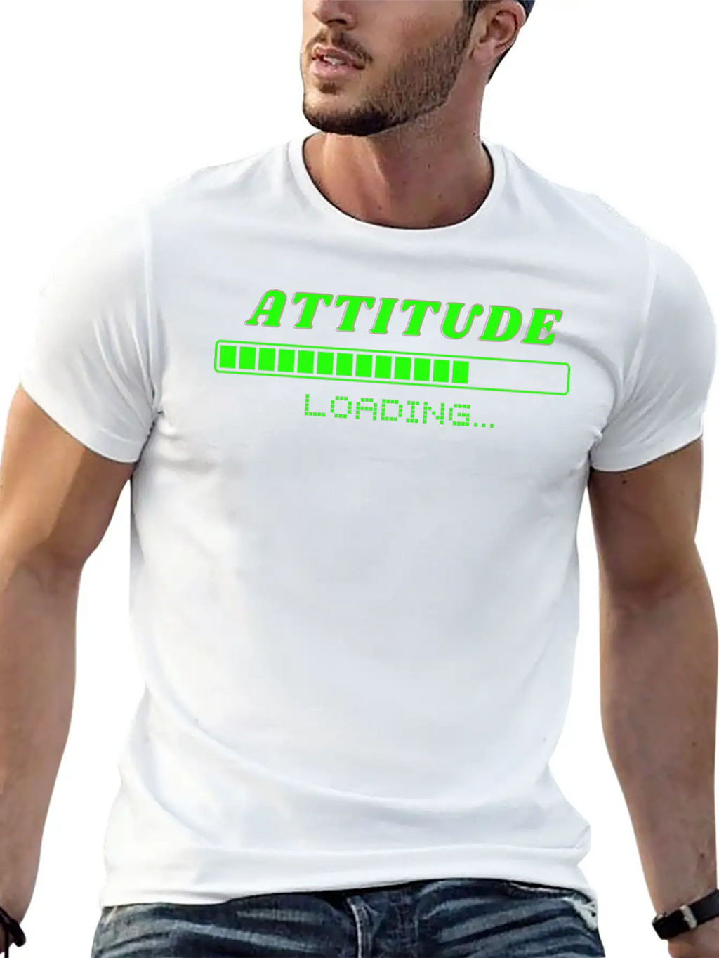 Attitude Loading Breathable Soft Cotton T-Shirt – Timeless Casual Look