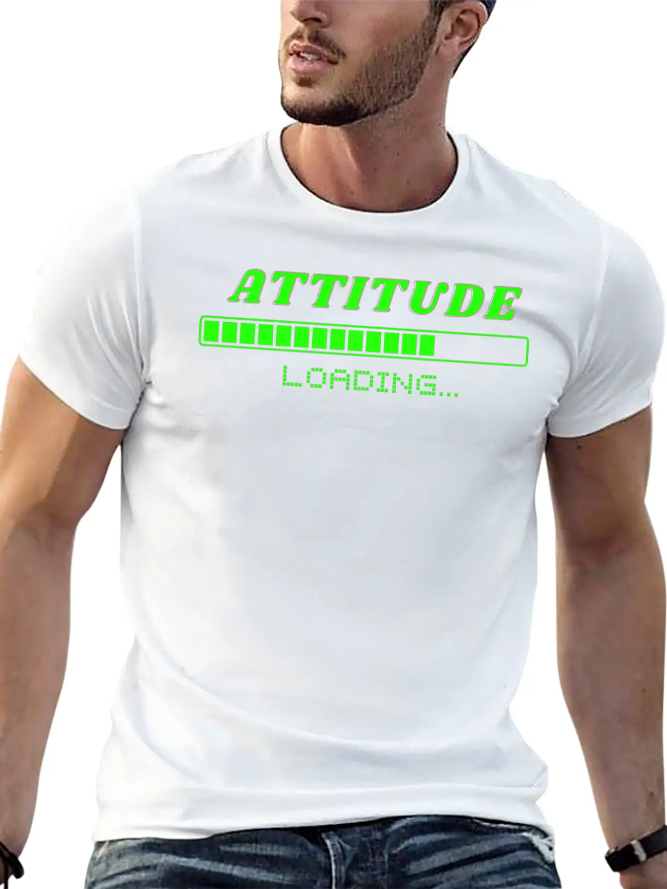 Attitude Loading Breathable Soft Cotton T-Shirt – Timeless Casual Look