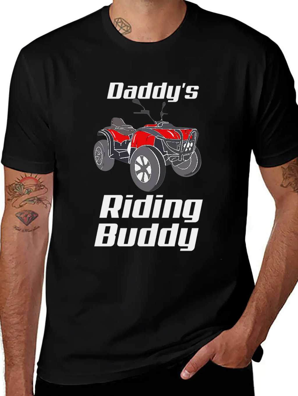 ATV Quad Bike Off Road Daddy's Riding Buddy Breathable Graphic T-Shirt – Perfect For Casual Days