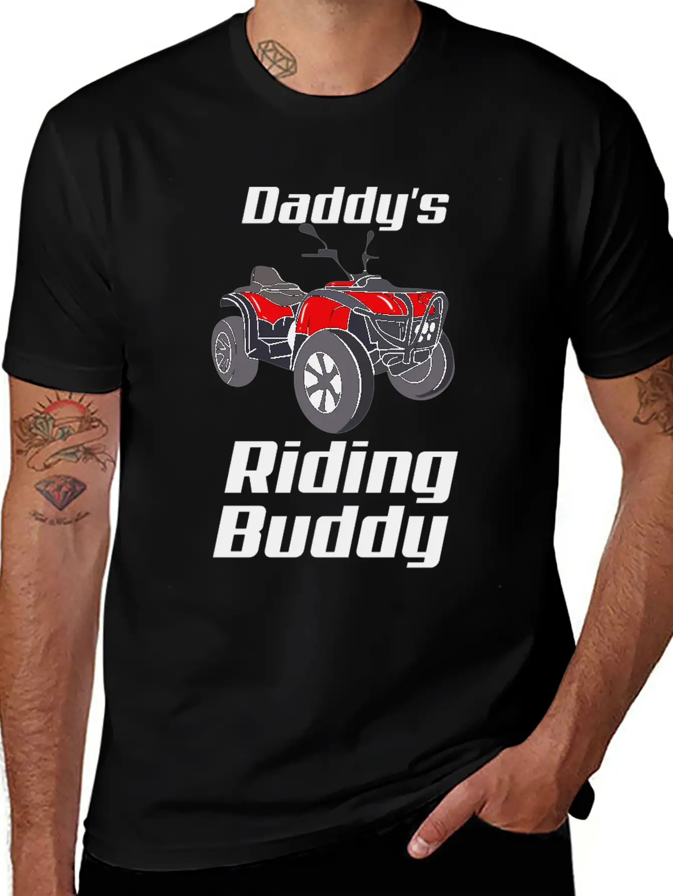 ATV Quad Bike Off Road Daddy's Riding Buddy Breathable Graphic T-Shirt – Perfect For Casual Days