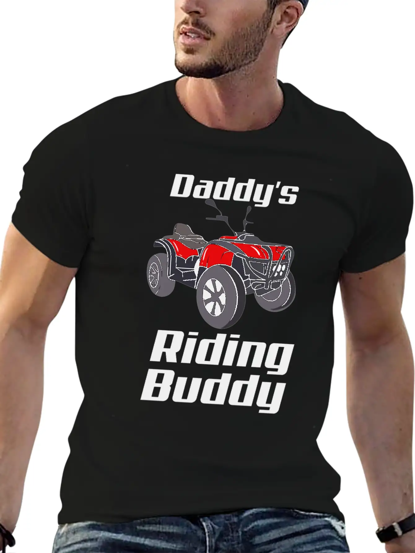 ATV Quad Bike Off Road Daddy's Riding Buddy Breathable Graphic T-Shirt – Perfect For Casual Days
