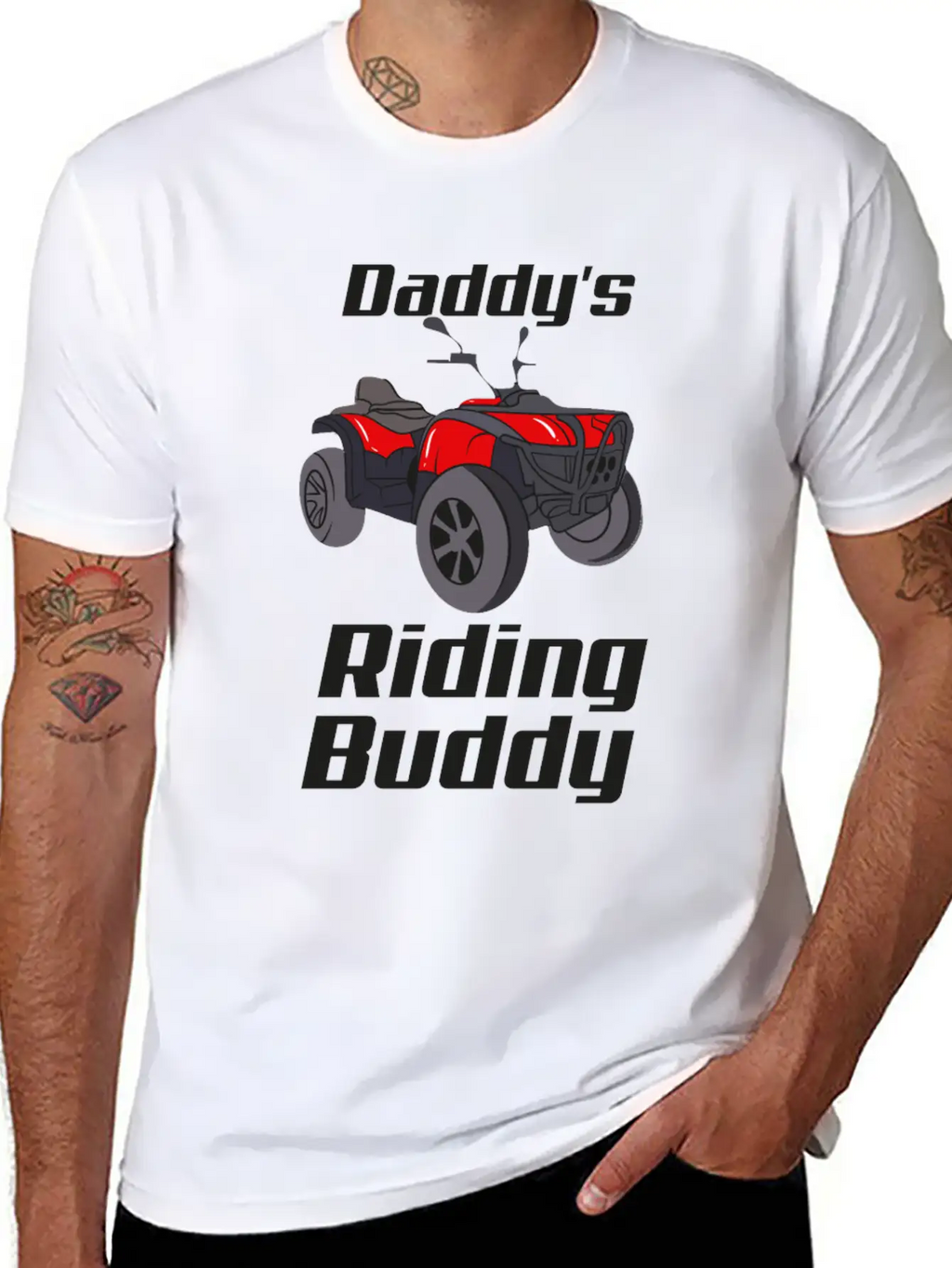 ATV Quad Bike Off Road Daddy's Riding Buddy Breathable Graphic T-Shirt – Perfect For Casual Days