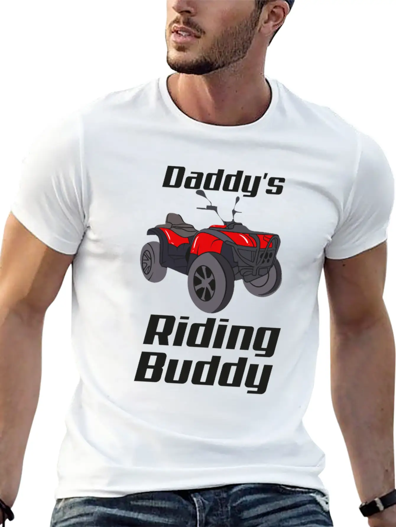 ATV Quad Bike Off Road Daddy's Riding Buddy Breathable Graphic T-Shirt – Perfect For Casual Days
