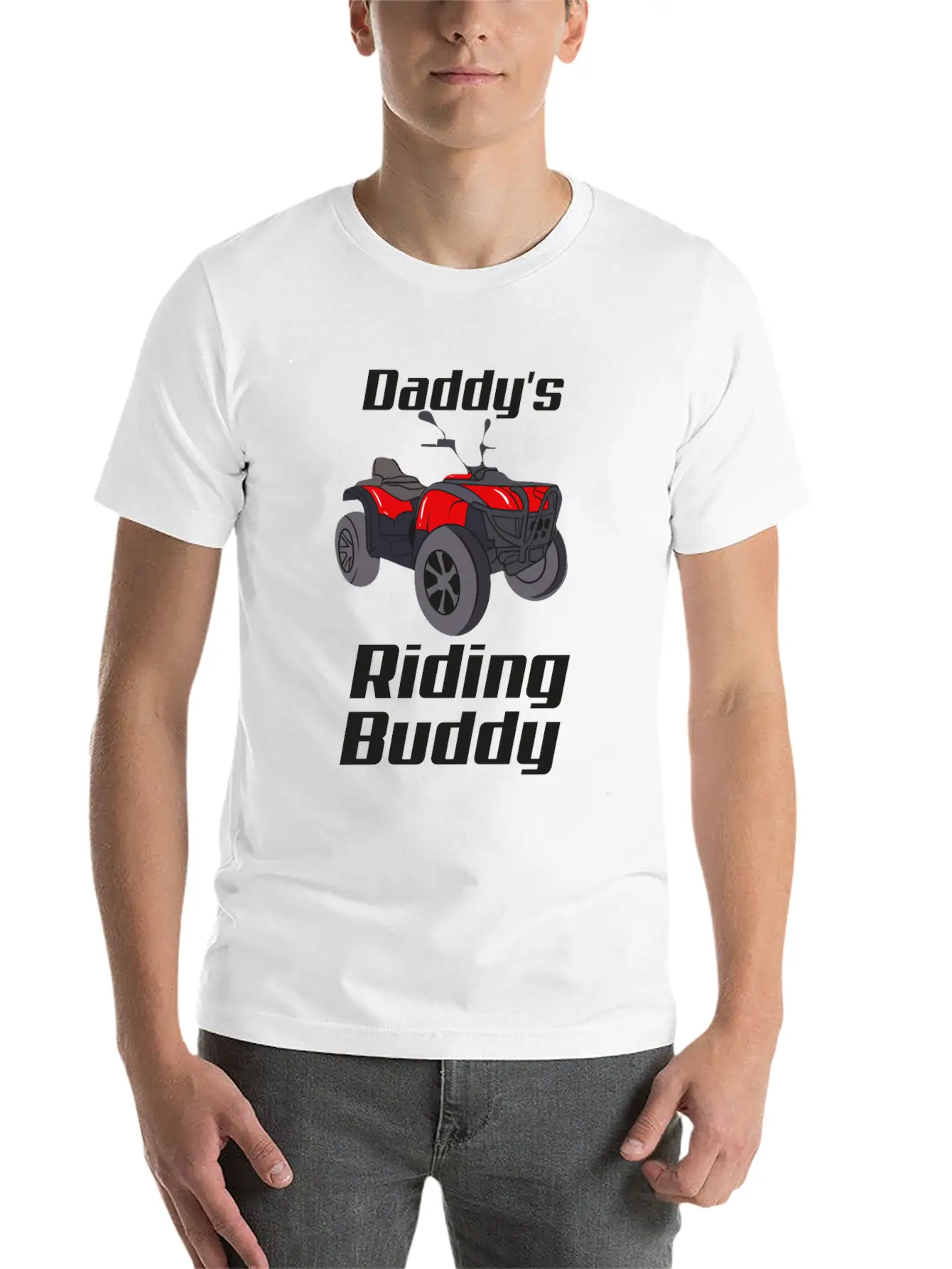 ATV Quad Bike Off Road Daddy's Riding Buddy Breathable Graphic T-Shirt – Perfect For Casual Days