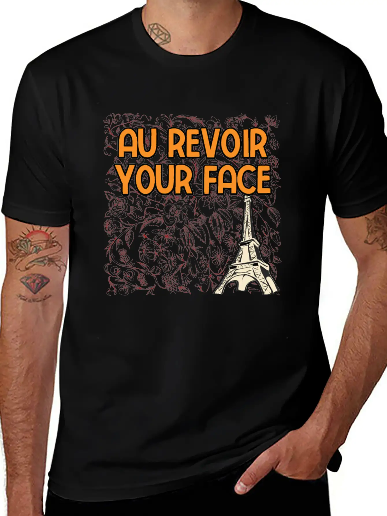 Au Revoir Your Face Savage Quote Sayings Badass Breathable Graphic T-Shirt – Perfect For Casual Days