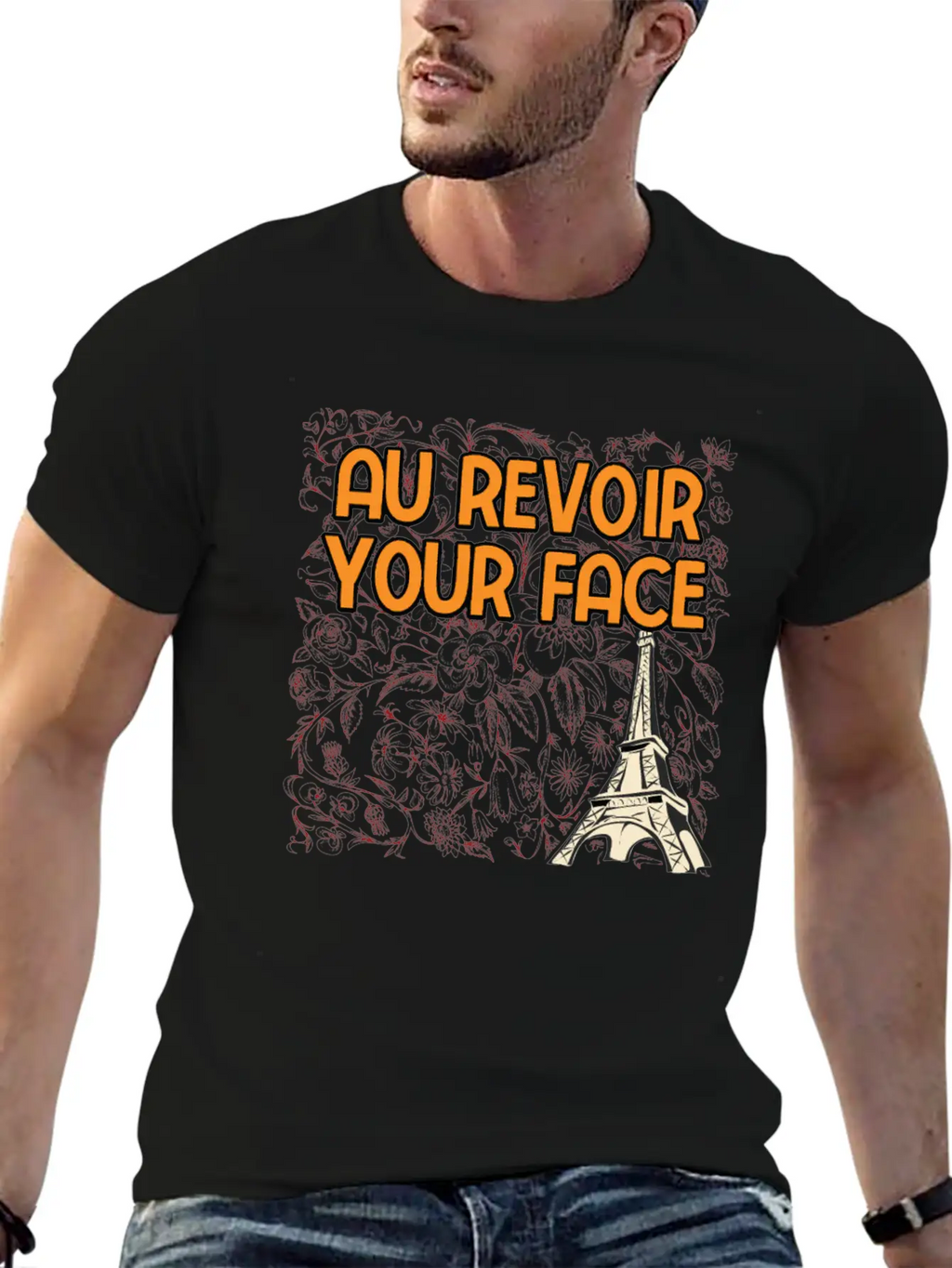 Au Revoir Your Face Savage Quote Sayings Badass Breathable Graphic T-Shirt – Perfect For Casual Days