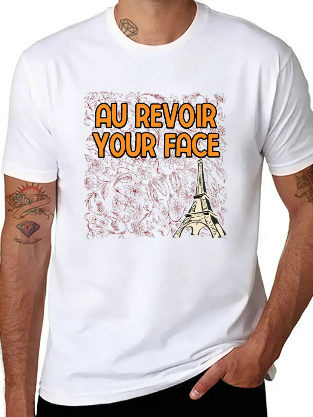 Au Revoir Your Face Savage Quote Sayings Badass Breathable Graphic T-Shirt – Perfect For Casual Days