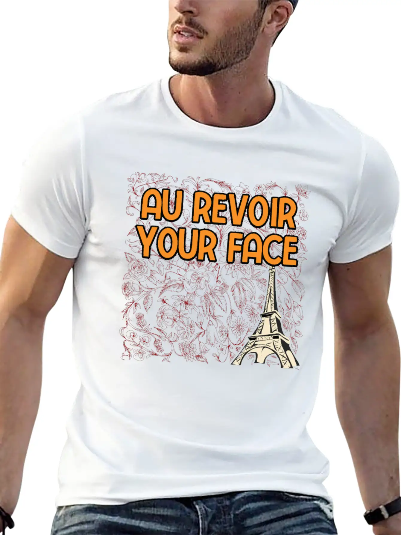Au Revoir Your Face Savage Quote Sayings Badass Breathable Graphic T-Shirt – Perfect For Casual Days