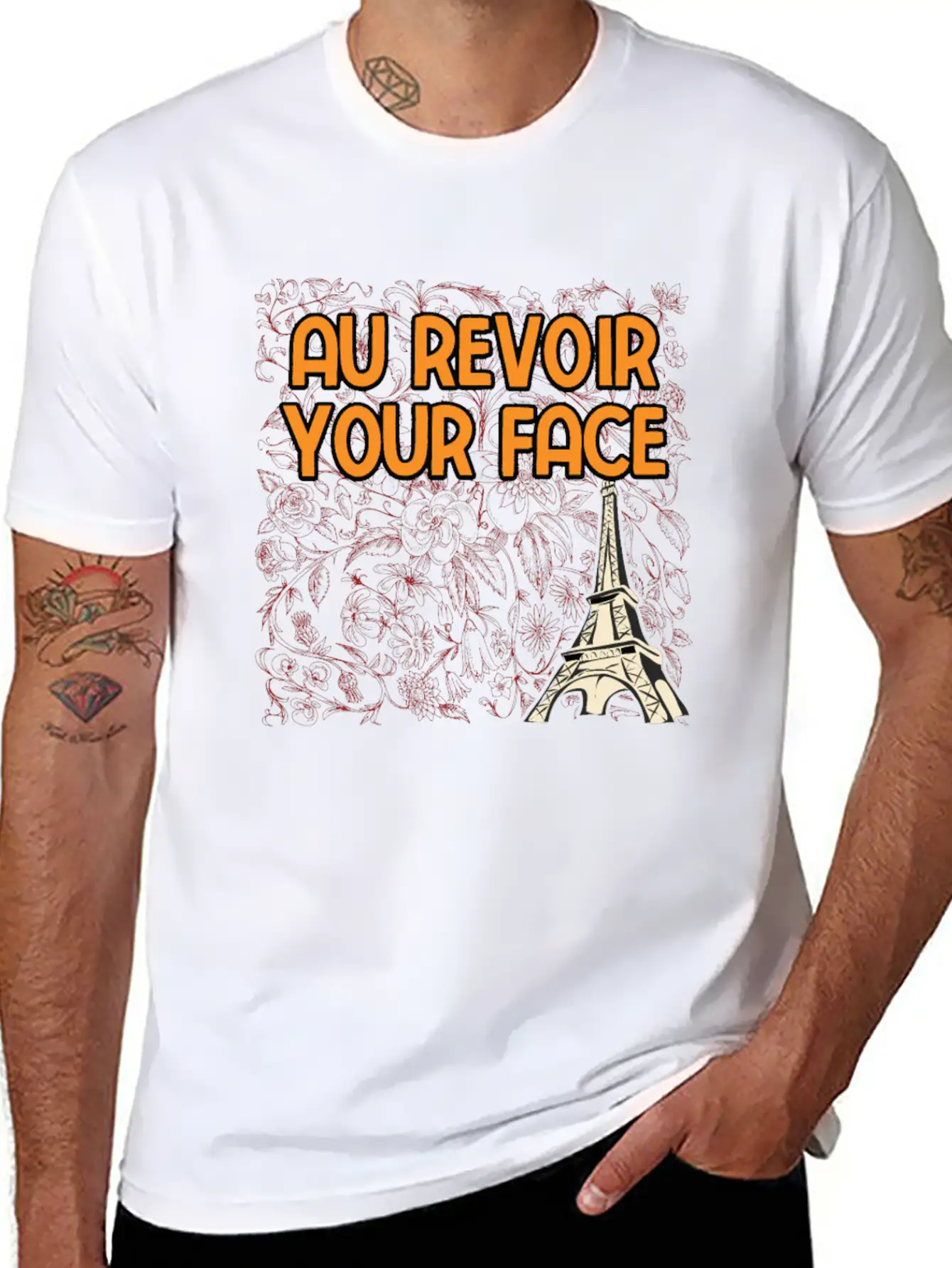 Au Revoir Your Face Savage Quote Sayings Badass Classic Cotton Tee – Unisex Comfort For Any Season