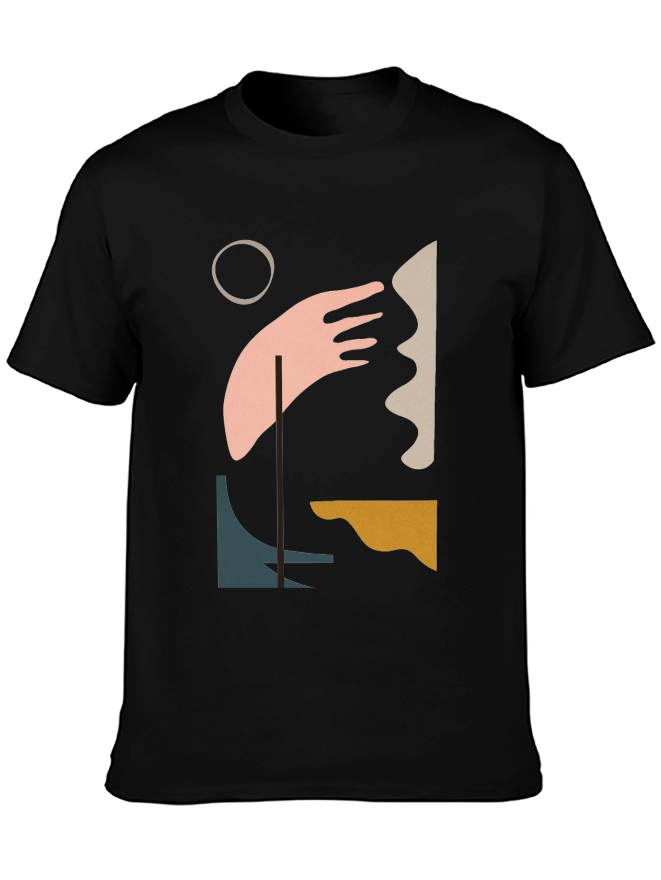 Abstract Art Graphic Tee - Modern Black T-Shirt