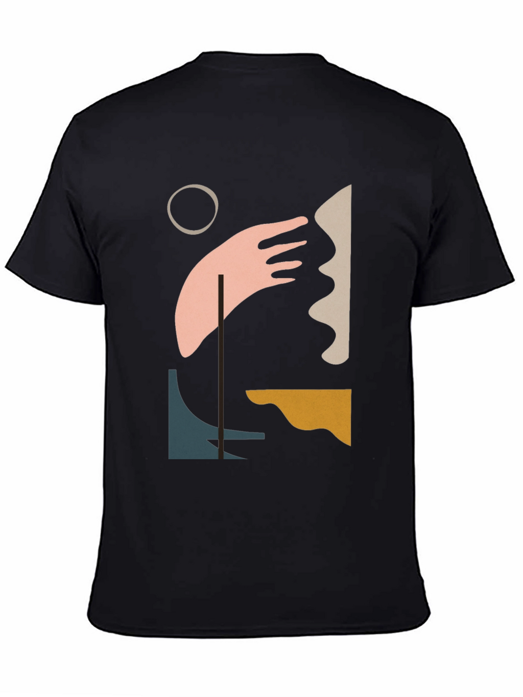 Abstract Art Graphic Tee - Modern Black T-Shirt