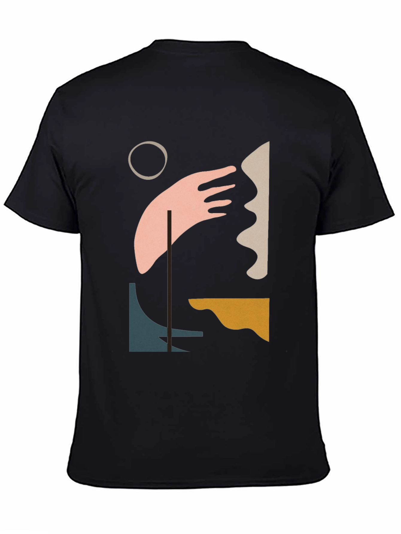 Abstract Art Graphic Tee - Modern Black T-Shirt