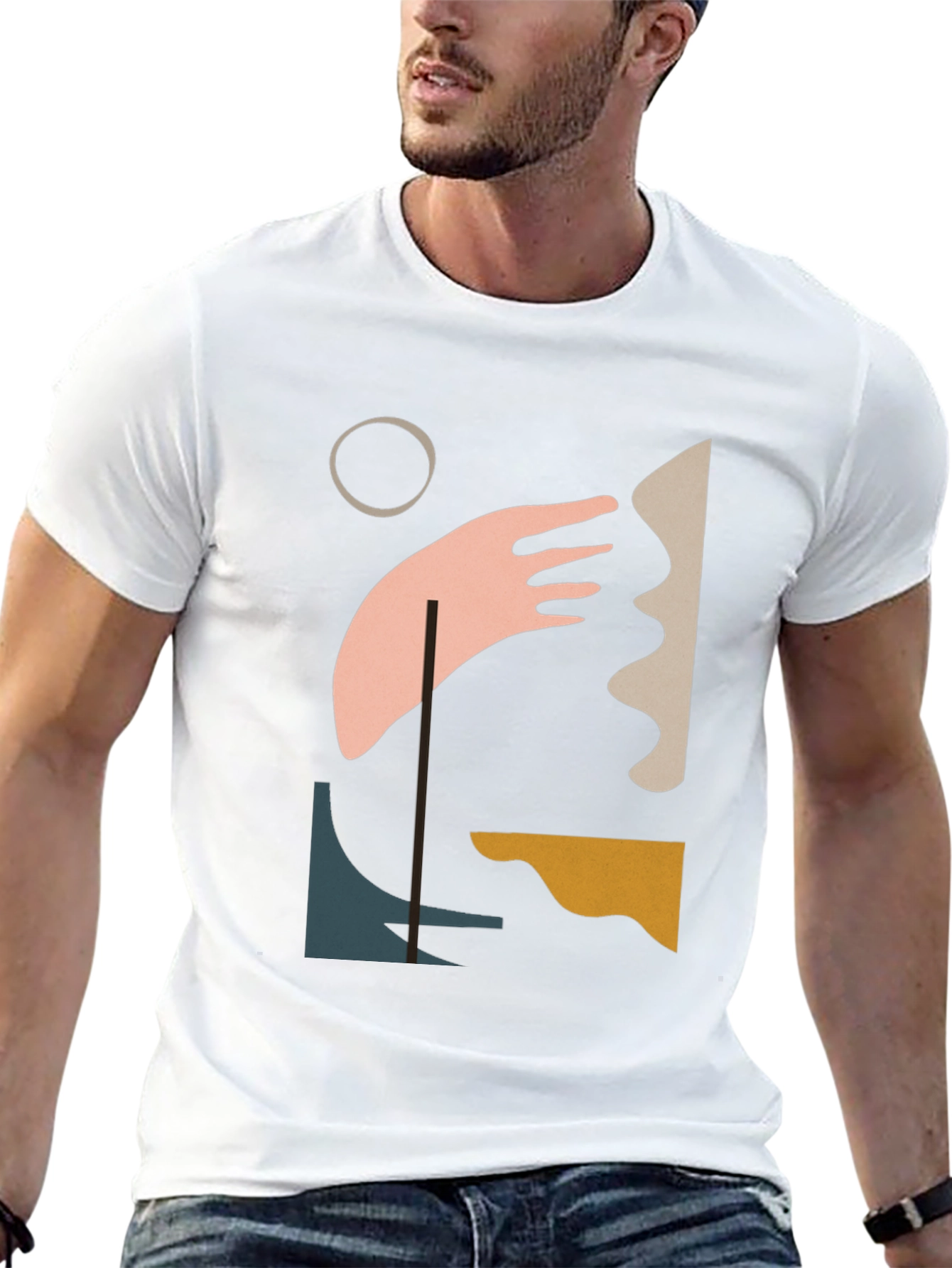 Abstract Art Graphic Tee - Modern Black T-Shirt