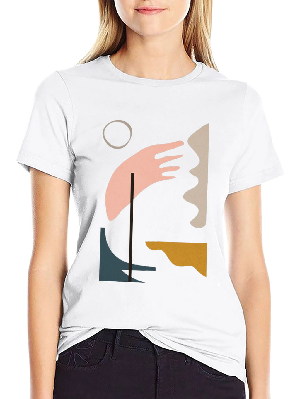 Abstract Art Graphic Tee - Modern Black T-Shirt