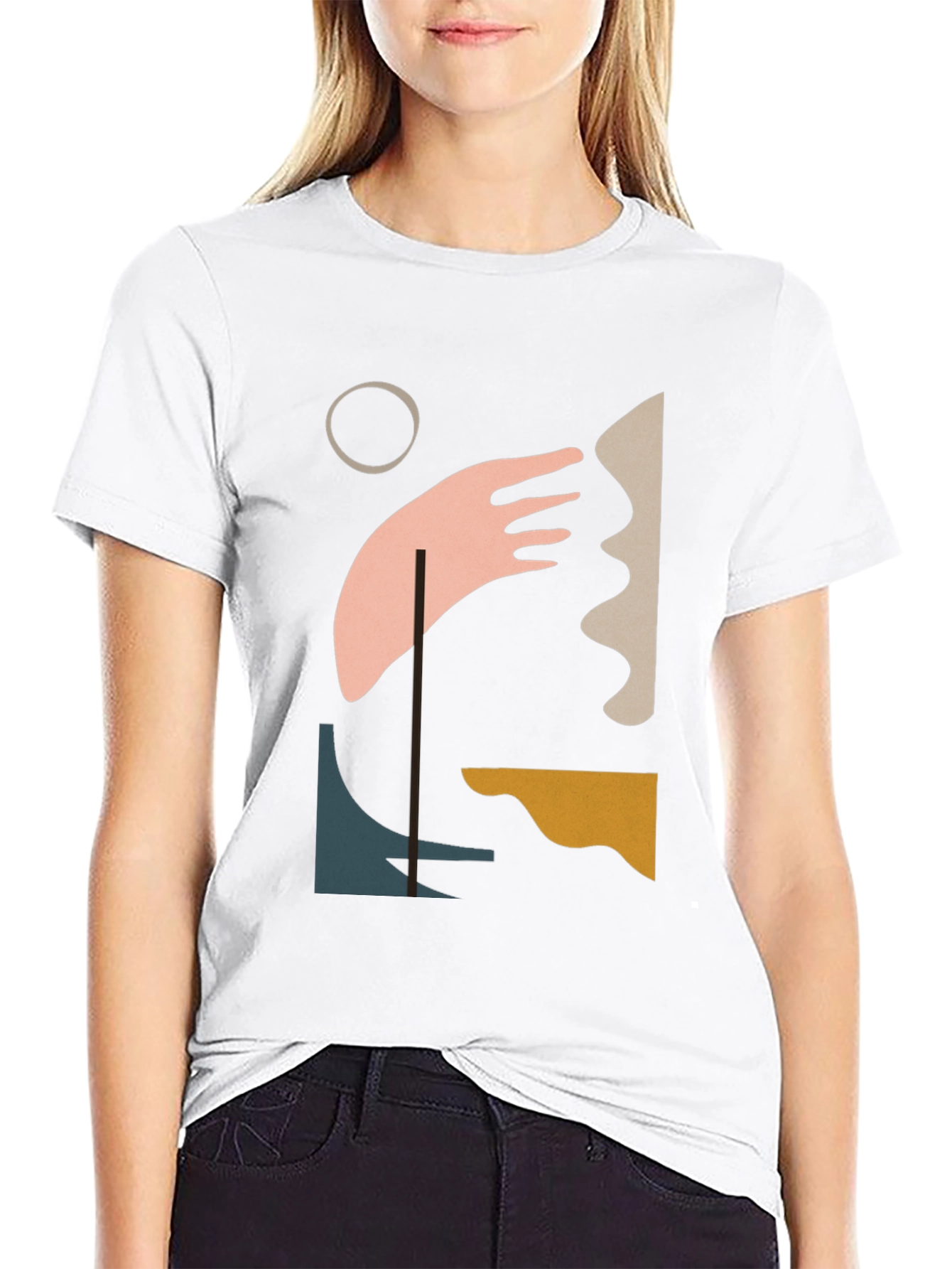 Abstract Art Graphic Tee - Modern Black T-Shirt