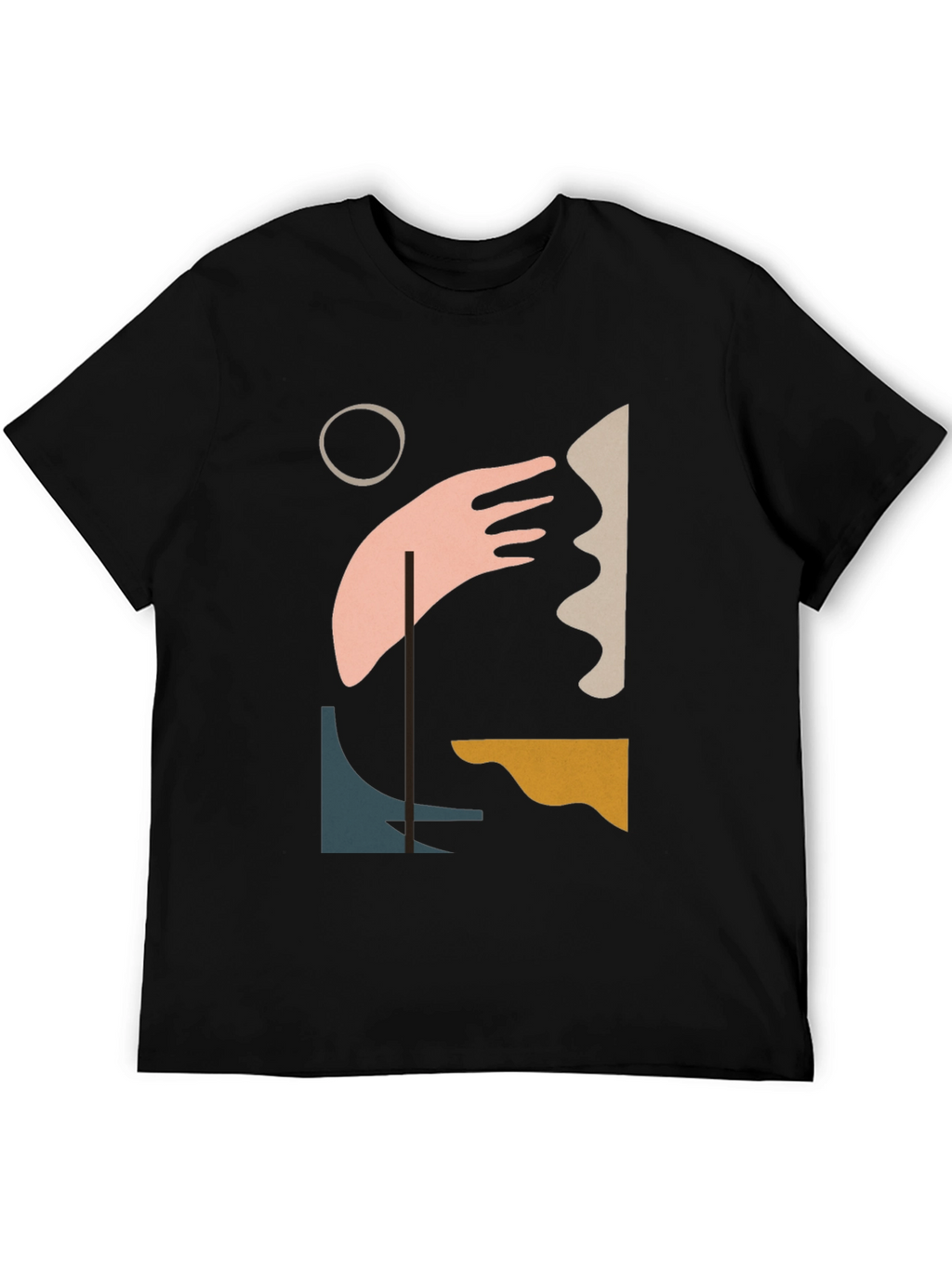 Abstract Art Graphic Tee - Modern Black T-Shirt