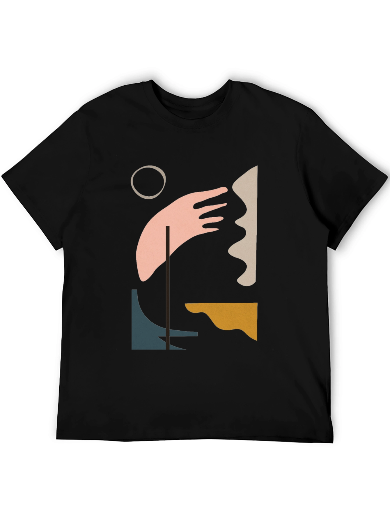 Abstract Art Graphic Tee - Modern Black T-Shirt