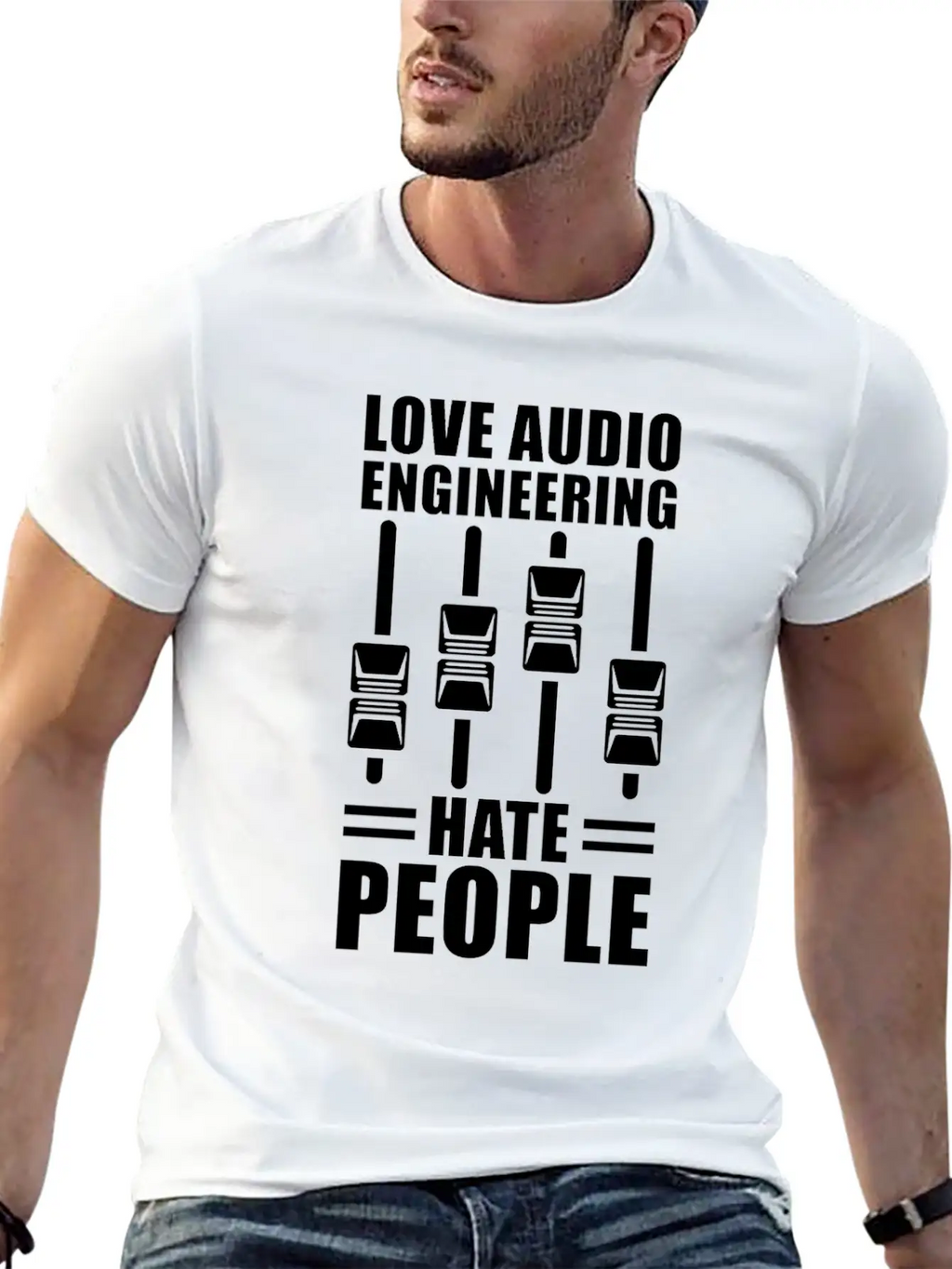 Audio Engineer Sound Technician Gift Stylish Everyday T-Shirt – Unisex Basic Cotton Tee