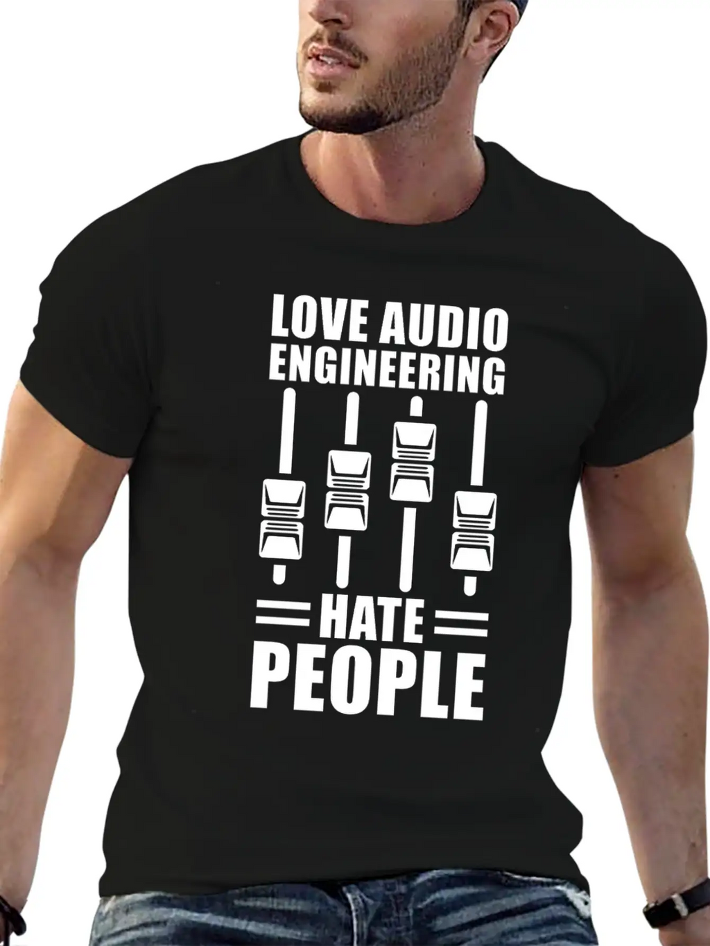Audio Engineer Sound Technician Gift Stylish Everyday T-Shirt – Unisex Basic Cotton Tee