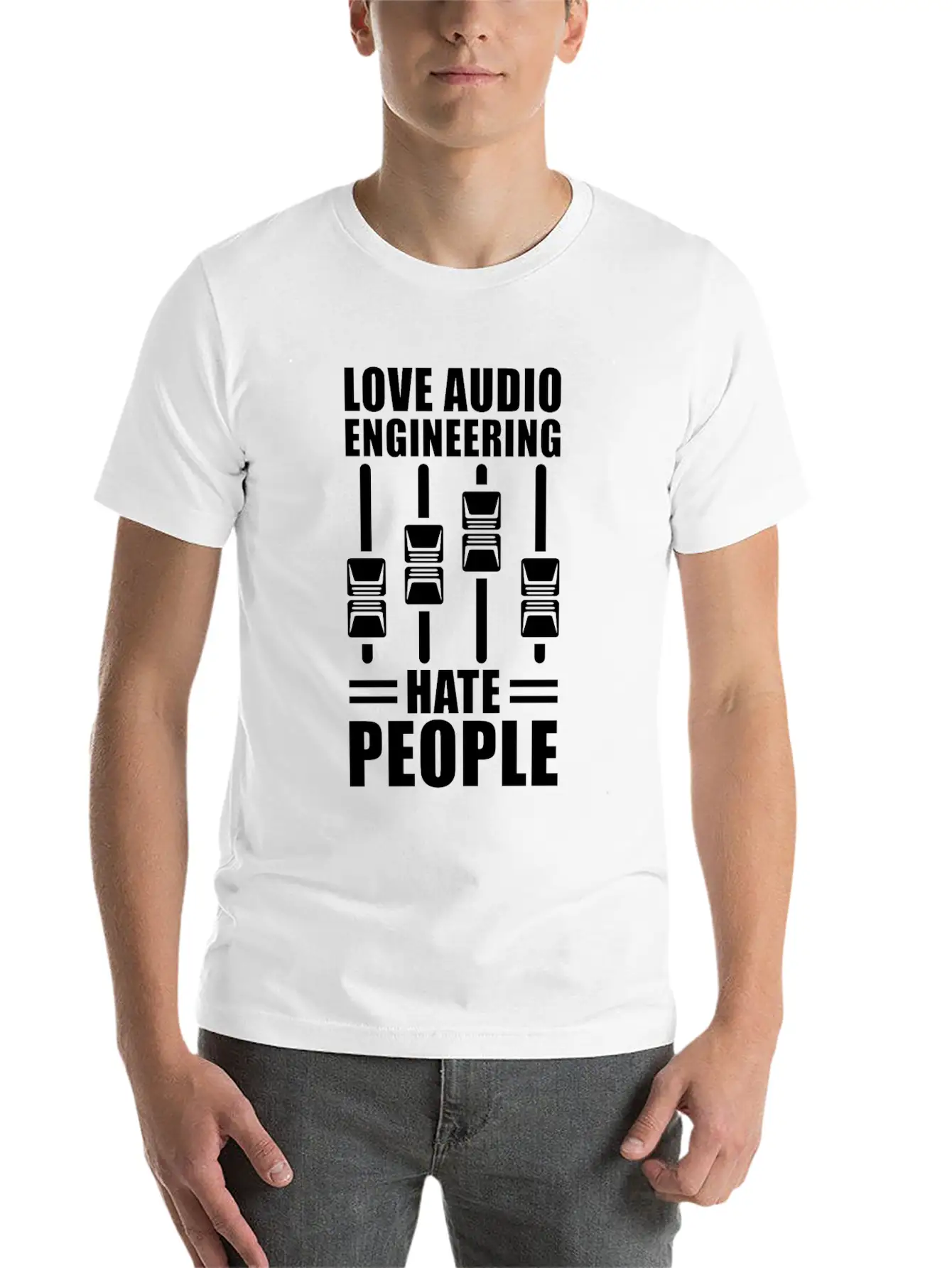 Audio Engineer Sound Technician Gift Stylish Everyday T-Shirt – Unisex Basic Cotton Tee