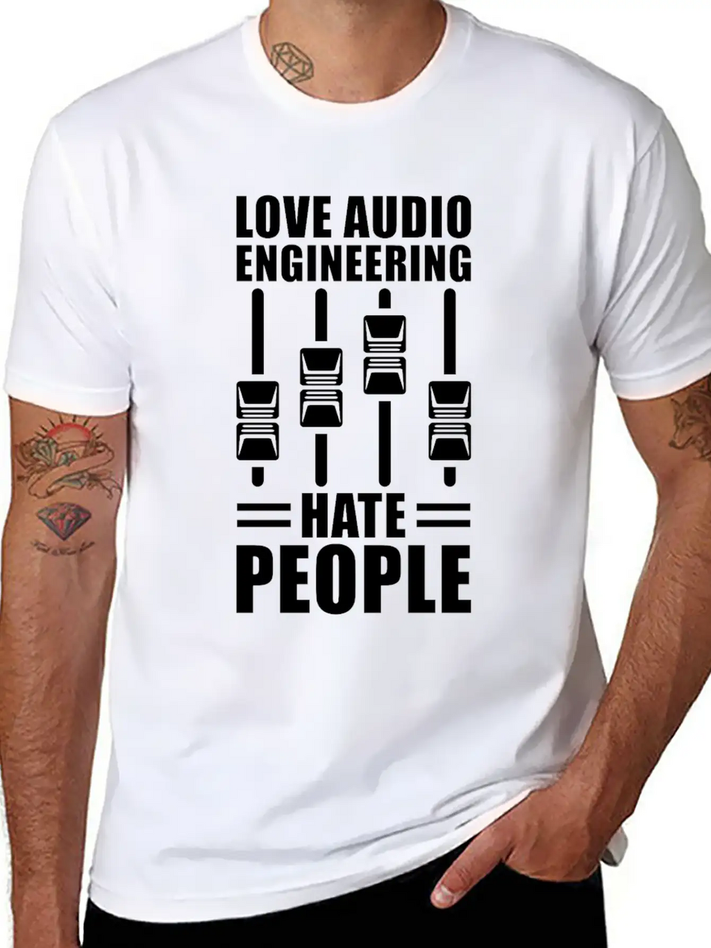 Audio Engineer Sound Technician Gift Stylish Everyday T-Shirt – Unisex Basic Cotton Tee