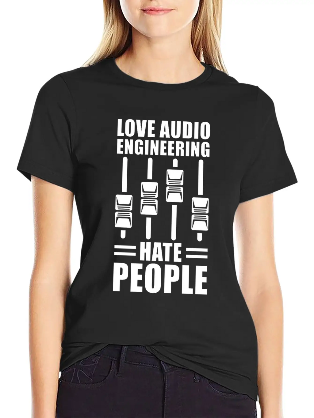 Audio Engineer Sound Technician Gift Stylish Everyday T-Shirt – Unisex Basic Cotton Tee