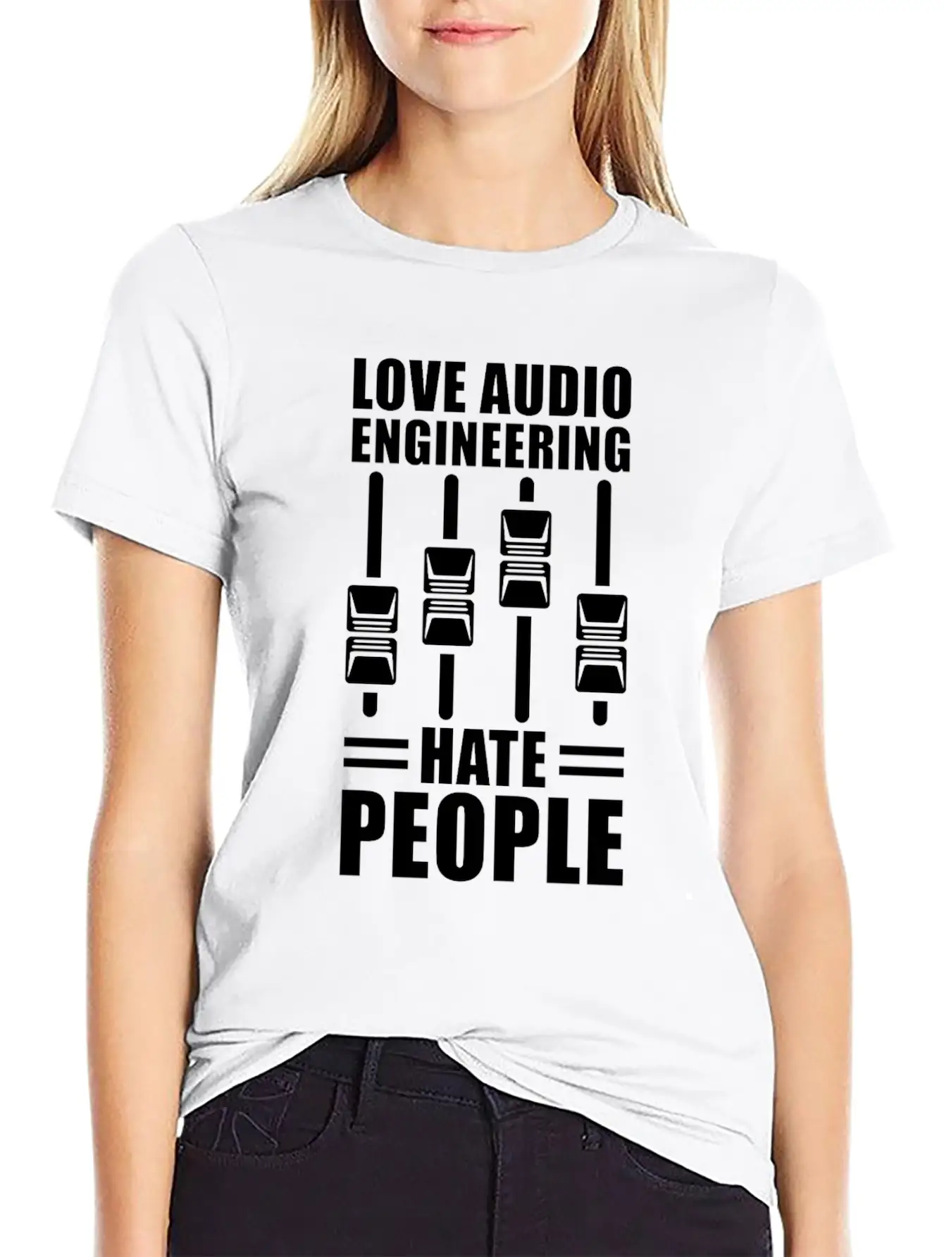 Audio Engineer Sound Technician Gift Stylish Everyday T-Shirt – Unisex Basic Cotton Tee