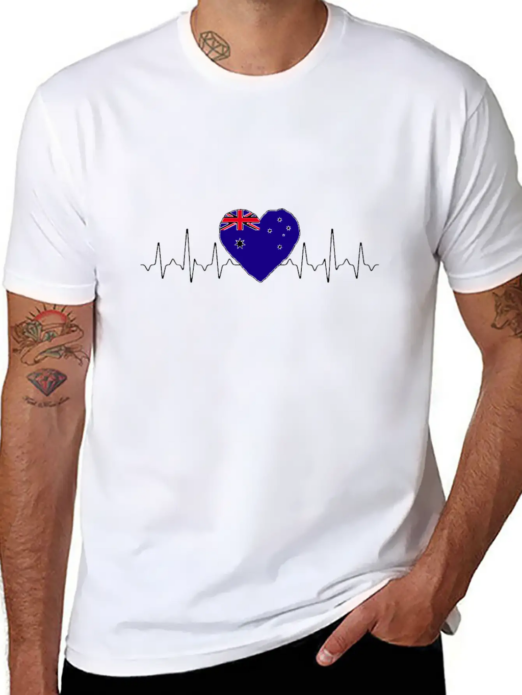 Australia Heartbeat Flag Classic Cotton Tee – Unisex Comfort For Any Season