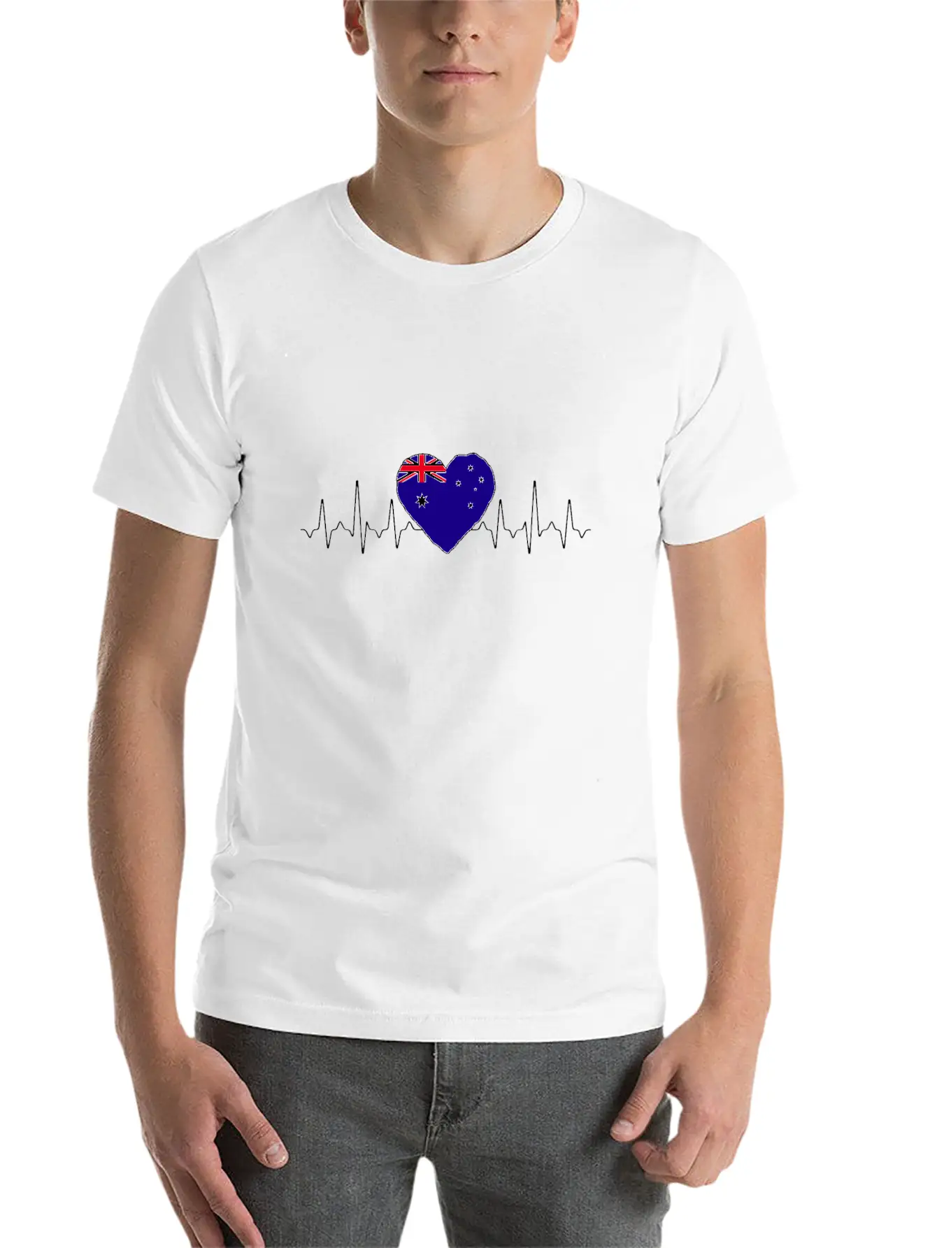 Australia Heartbeat Flag Classic Cotton Tee – Unisex Comfort For Any Season