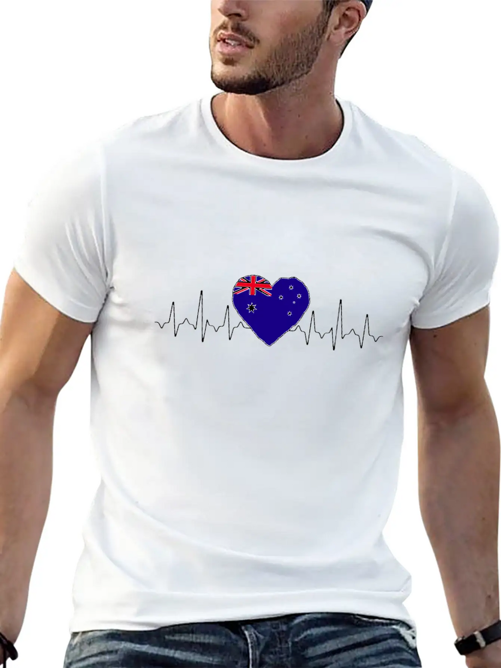 Australia Heartbeat Flag Classic Cotton Tee – Unisex Comfort For Any Season